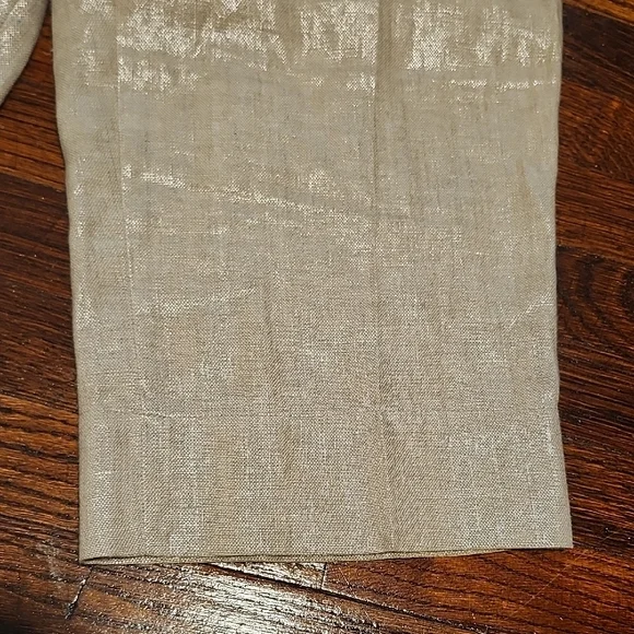 J. Crew City Fit 100% Linen Shiny Metallic Beige Bermuda Shorts Tailored Fit - Picture 5 of 9